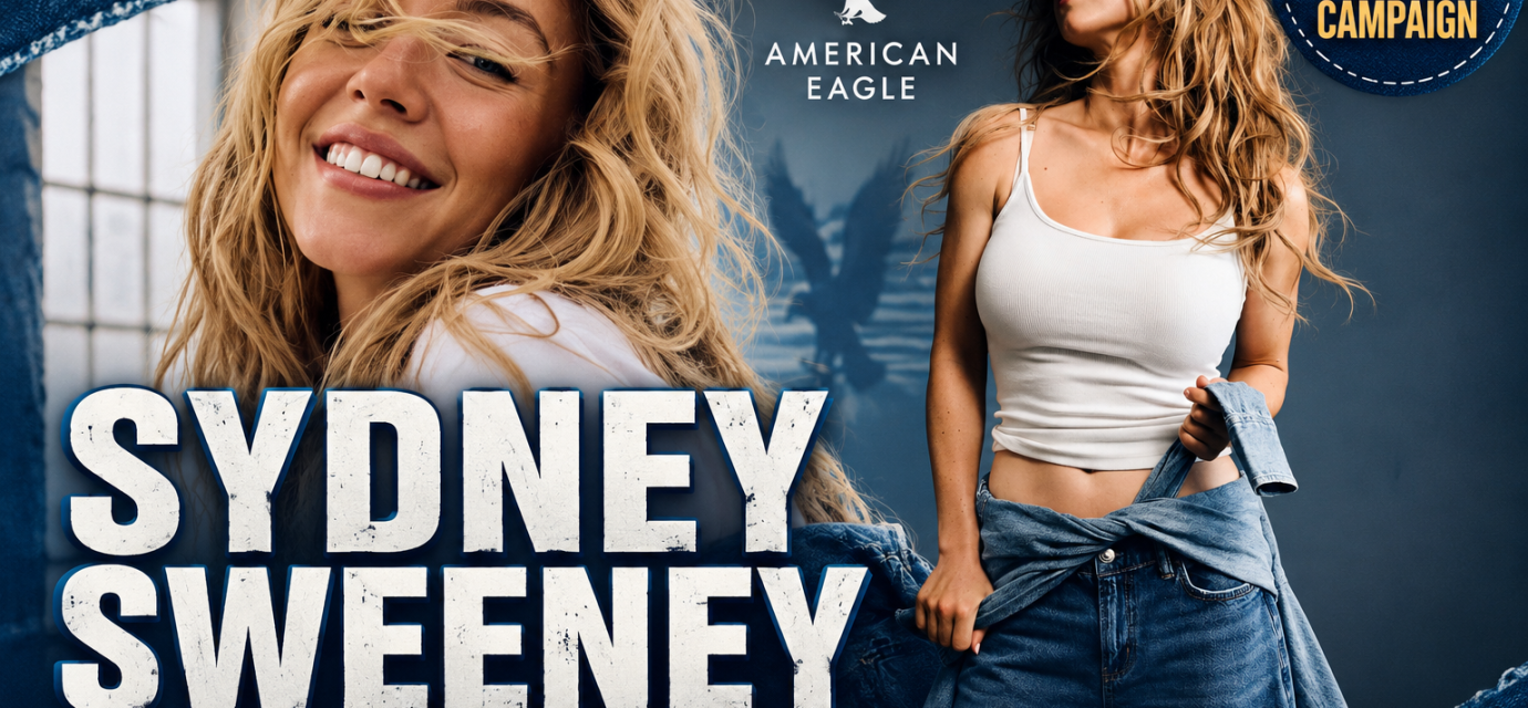 Sydney Sweeney Low-Rise Denim in American Eagle campaign