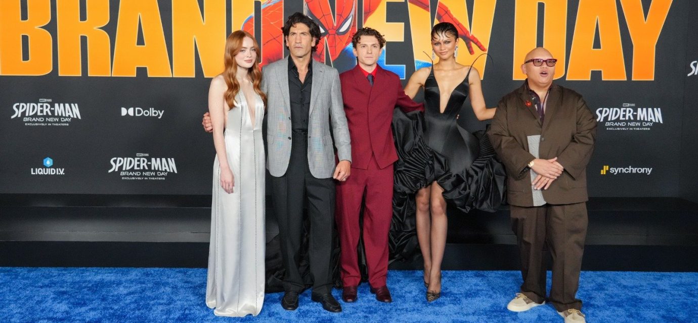 Zendaya and Tom Holland at Spider-Man Brand New Day premiere