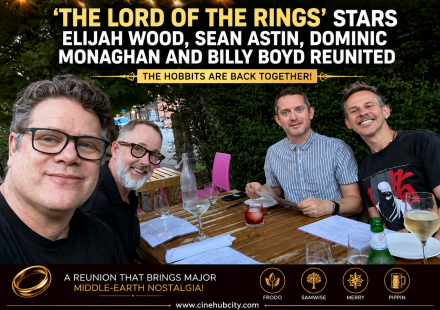 Lord of the Rings stars Elijah Wood Sean Astin Dominic Monaghan and Billy Boyd reunite