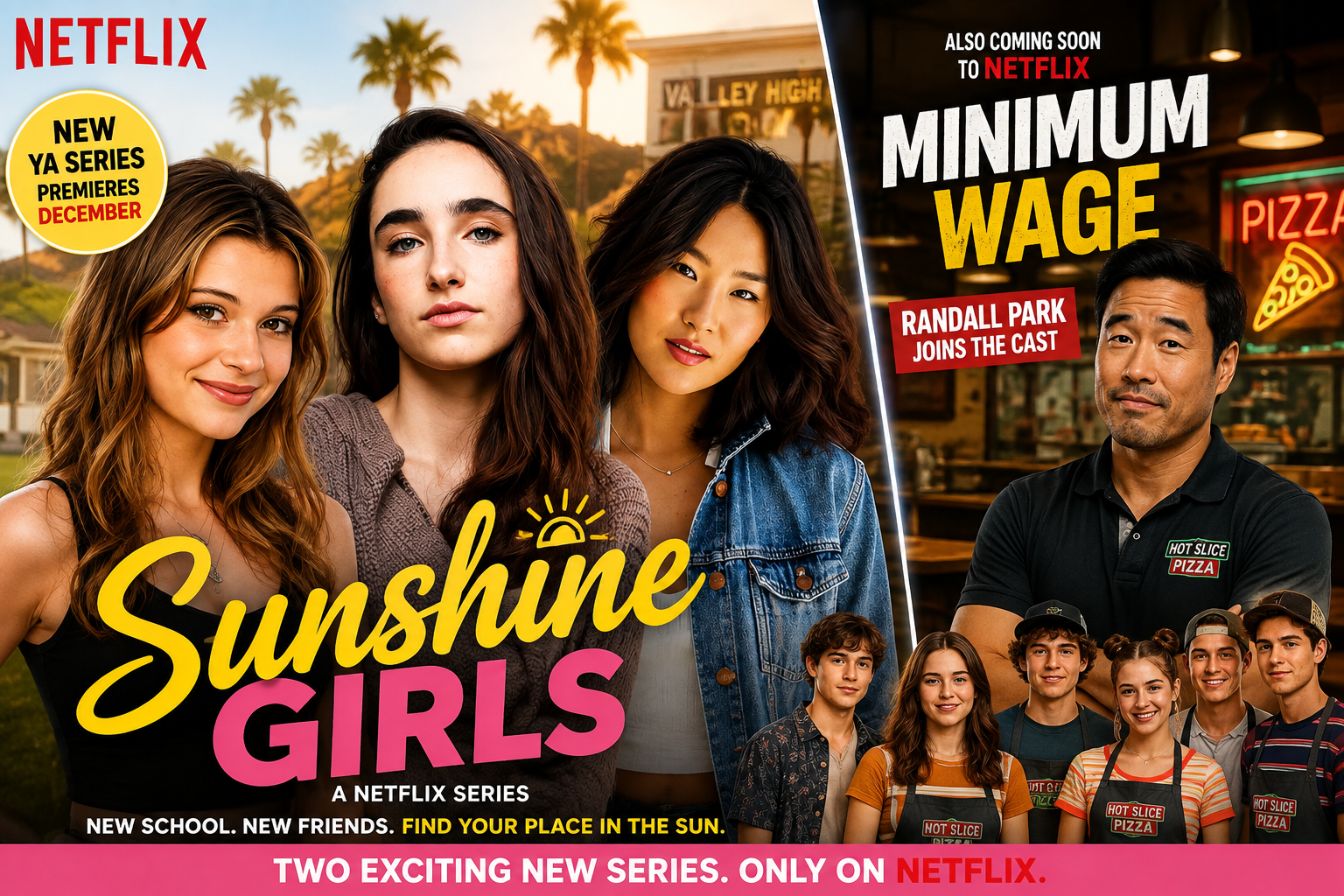 Sunshine Girls Netflix stars Alma Marian Isabella Fowler and Erin Rose Park