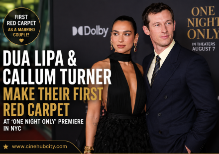 Dua Lipa and Callum Turner make their first red carpet appearance as a married couple at the One Night Only premiere in New York City.