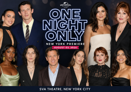 Callum Turner, Monica Barbaro, Dua Lipa and cast at the One Night Only red carpet premiere in New York City