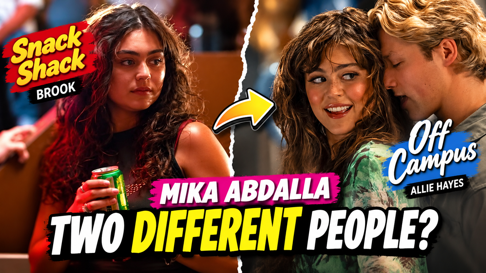 Mika Abdalla as Brook in Snack Shack and Allie Hayes in Off Campus