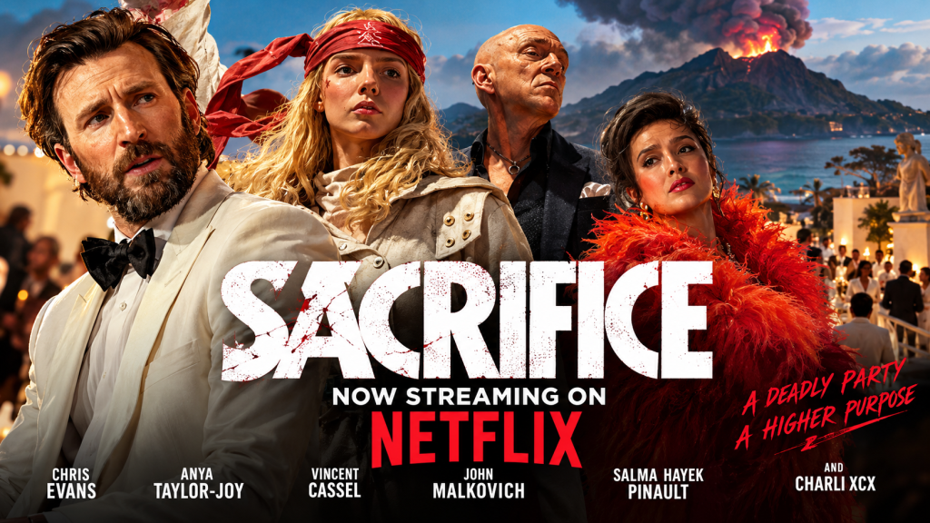 Sacrifice Netflix movie featuring Chris Evans, Anya Taylor-Joy and the ensemble cast